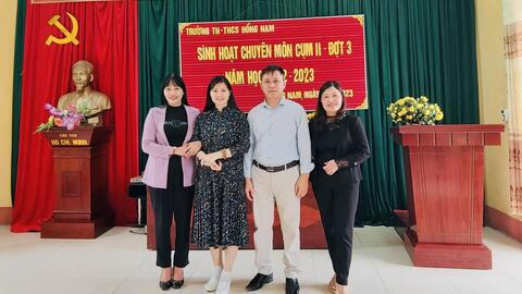 Sinh hoạt chuyên môn cụm 3 - TP Hưng Yên tại trường TH&THCS Hồng Nam